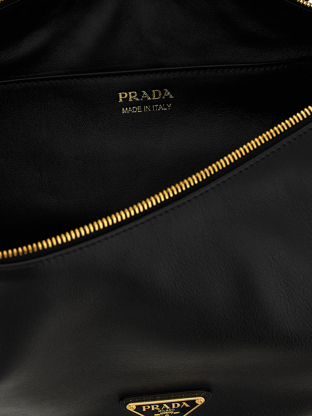 Black Calfskin Shoulder Bag