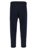 Blue Polyester Casual Pants