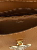 Beige Calfskin Crossbody Bag
