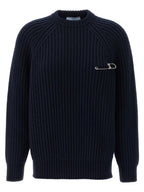Blue Virgin Wool Cardigan
