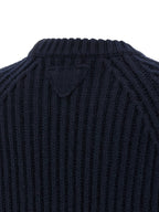Blue Virgin Wool Cardigan