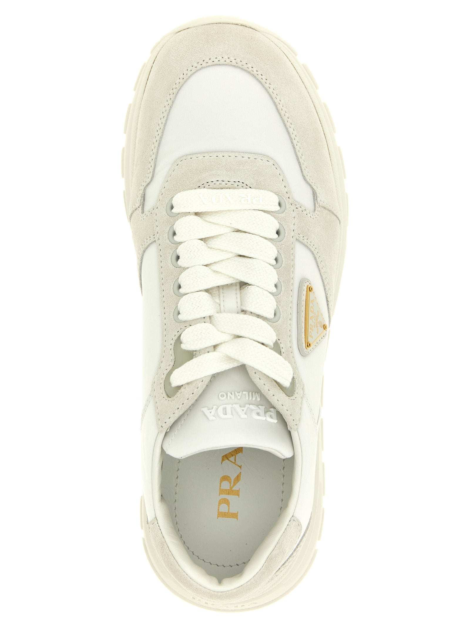 White Polyamide Low Top Sneakers