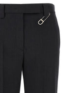Gray Virgin Wool Dress Pants