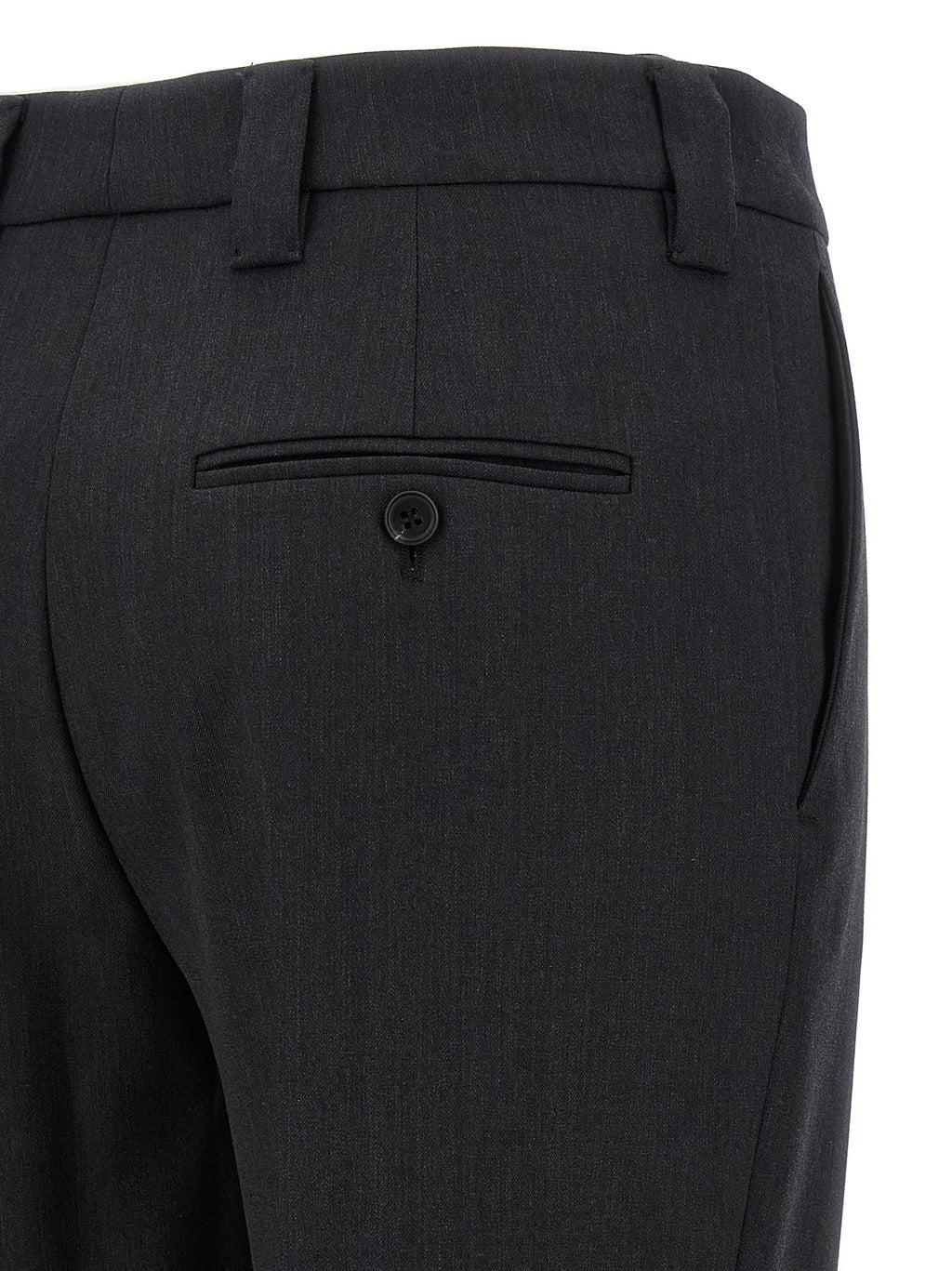 Gray Virgin Wool Dress Pants