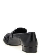 Black Buffalo Leather Slip-On Loafers