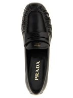Black Buffalo Leather Slip-On Loafers