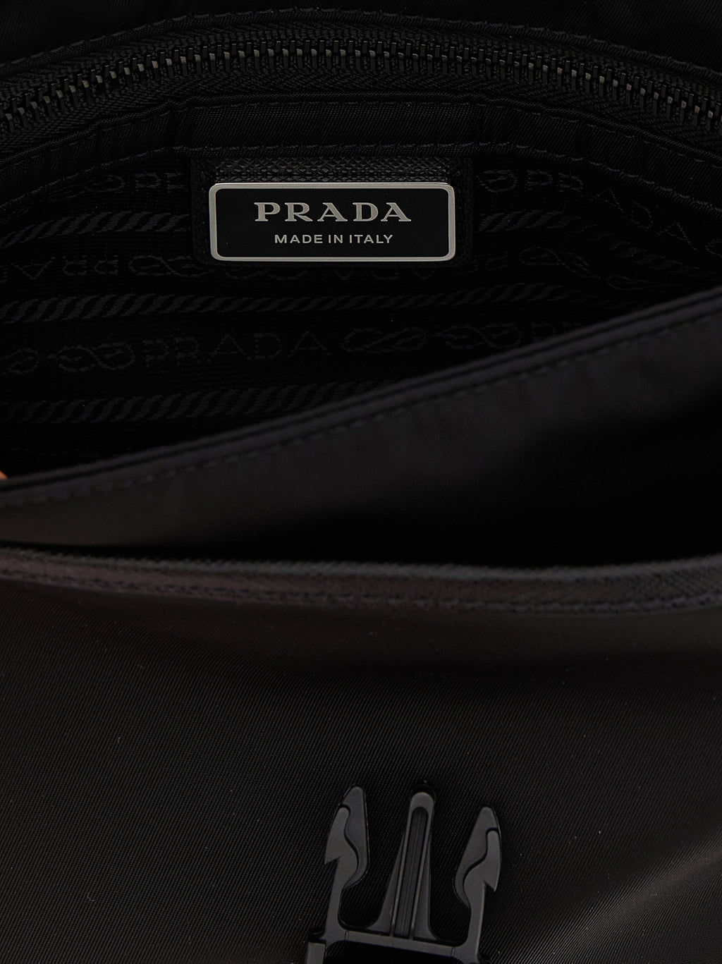 Black Recycled Polyamide Crossbody Bag
