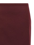 Bordeaux Virgin Wool Midi Skirt