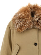 Beige Cotton Full-Length Jacket