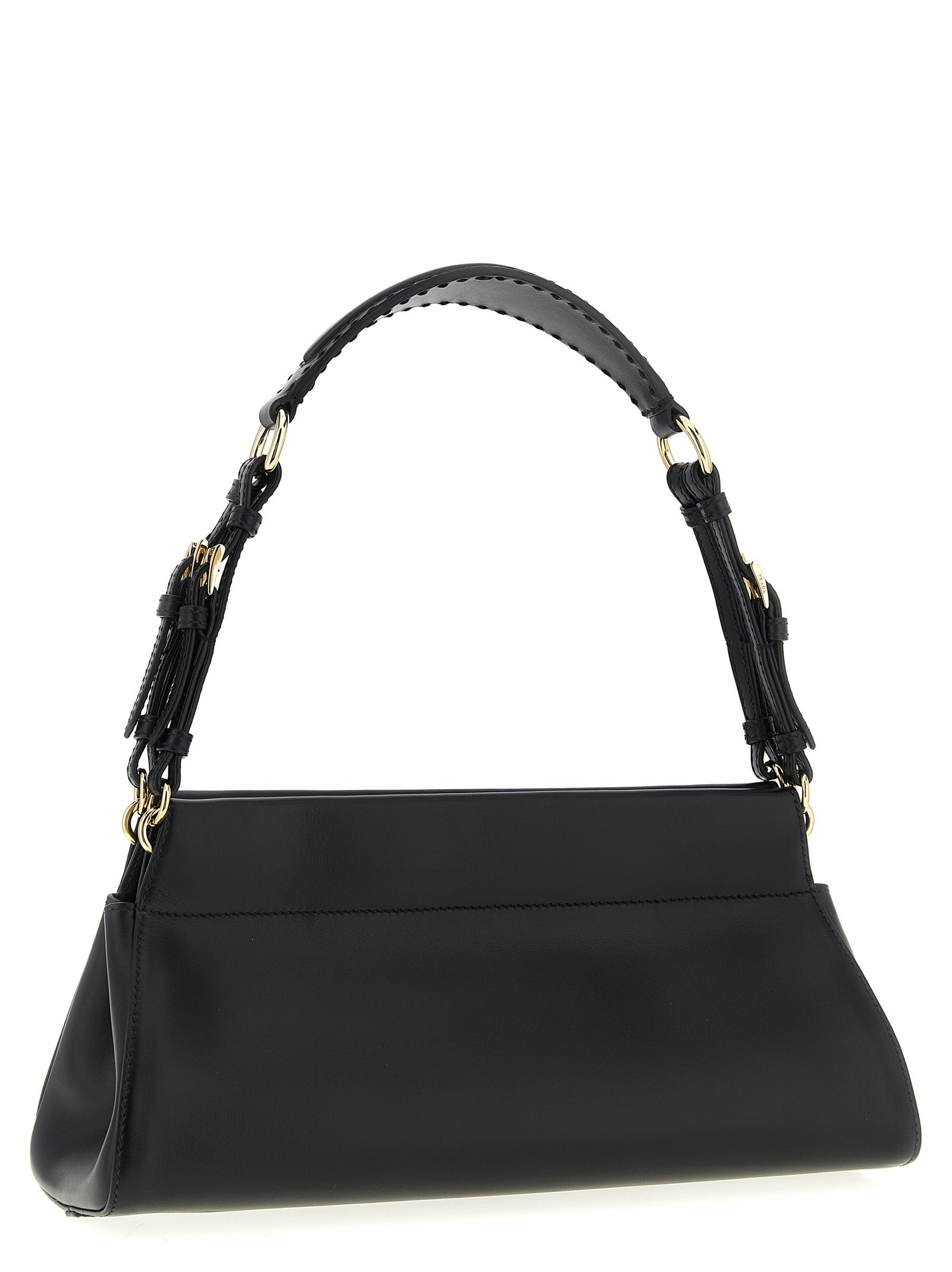 Black Calfskin Shoulder Bag
