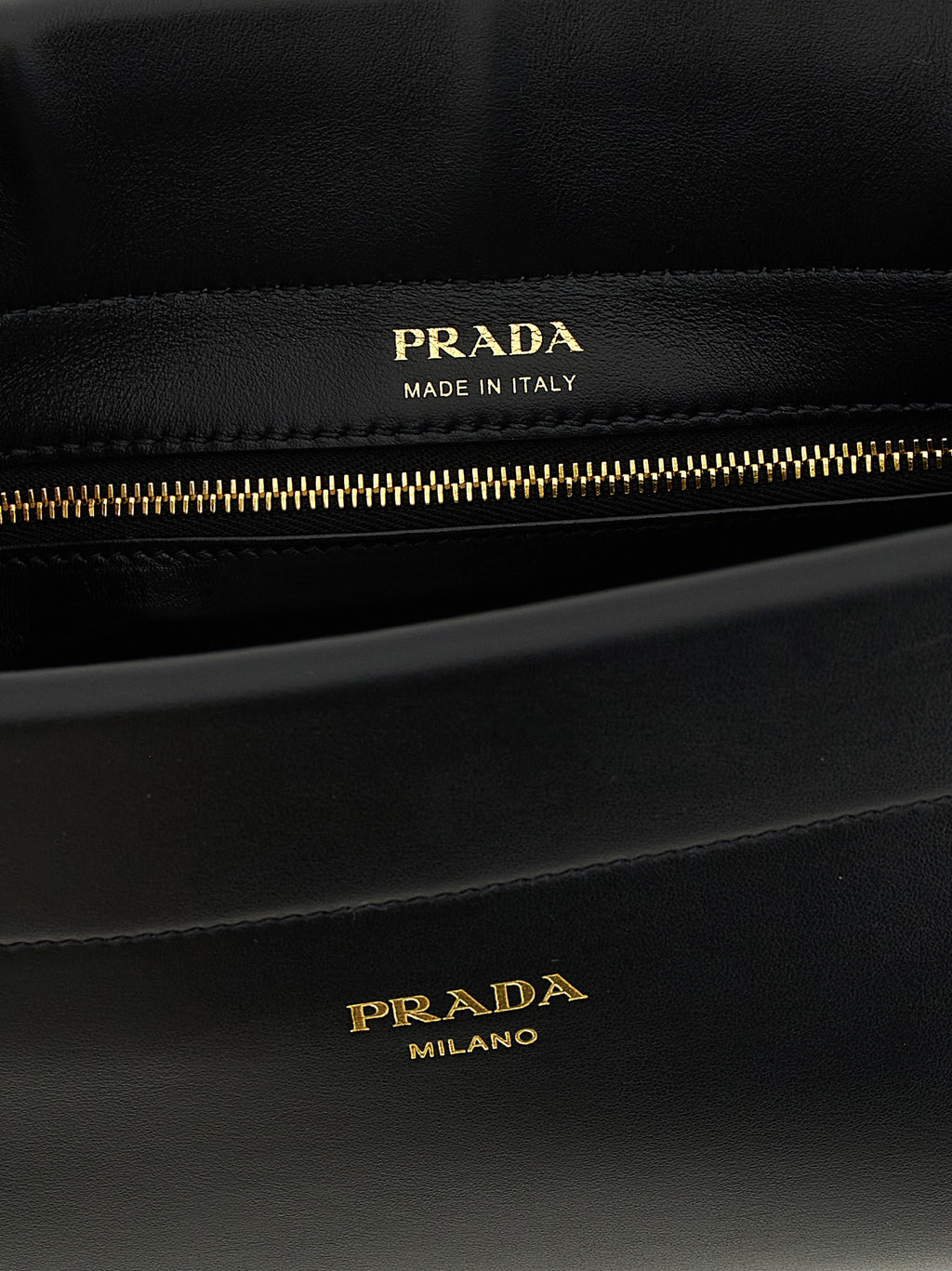 Black Calfskin Shoulder Bag