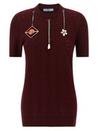 Bordeaux Virgin Wool Cardigan