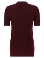 Bordeaux Virgin Wool Cardigan