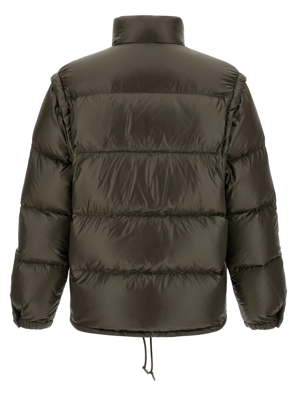 Gray Recycled Polyamide Full-Length Jacket