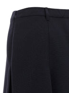 Blue Virgin Wool Midi Skirt