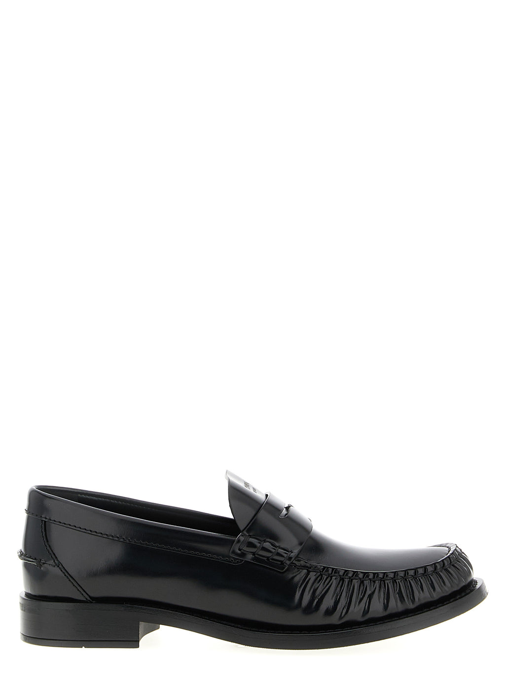 Black Calfskin Slip-On Loafers
