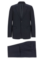 Blue Virgin Wool Two-Piece Suit
