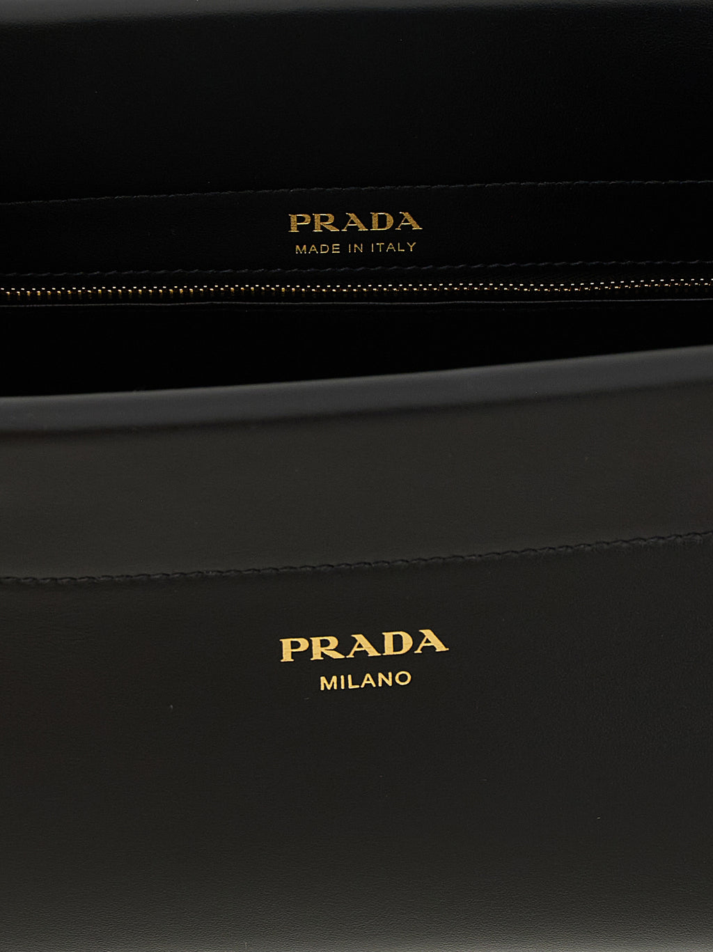 Black Calfskin Shoulder Bag