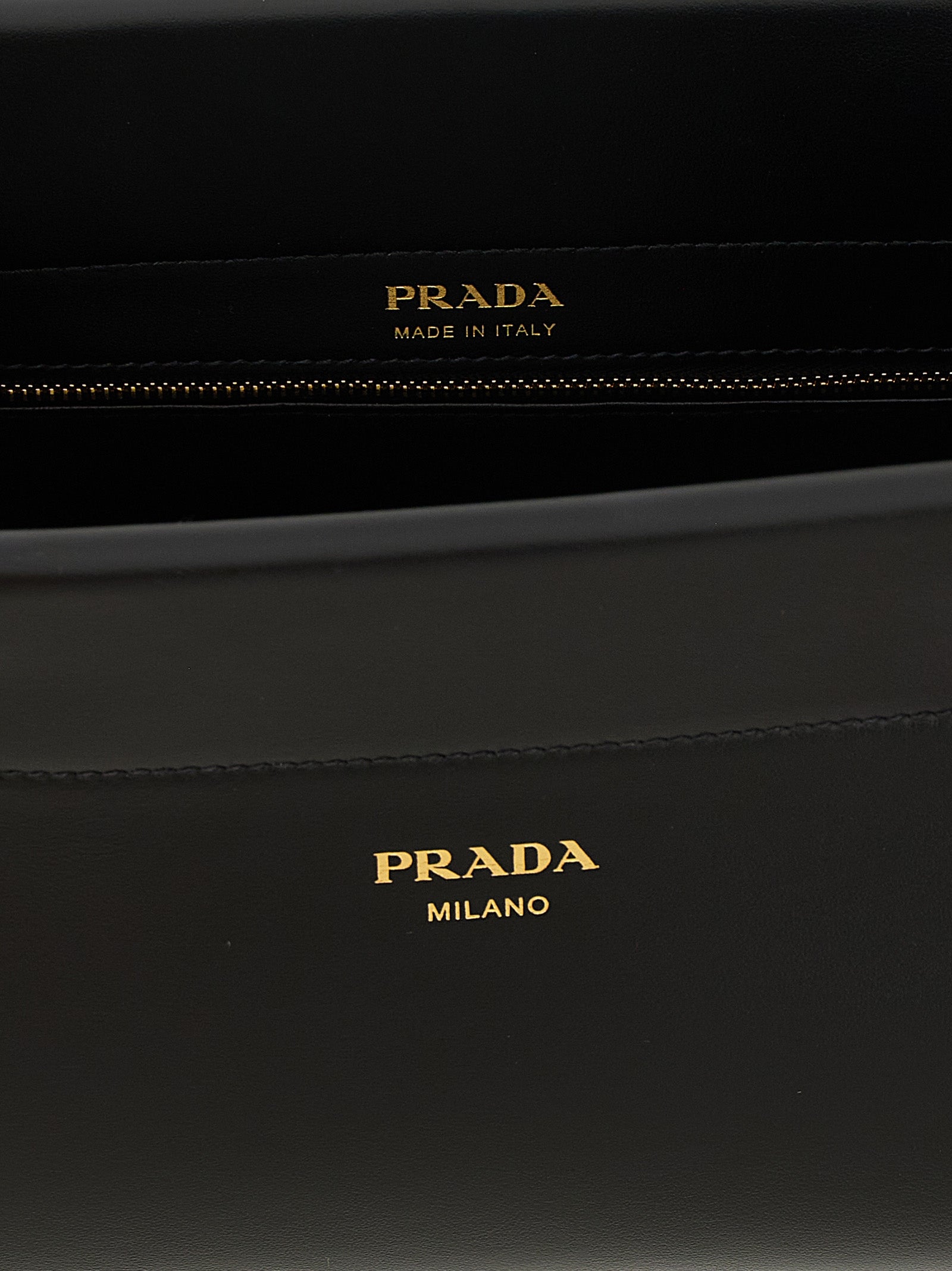 Black Calfskin Shoulder Bag