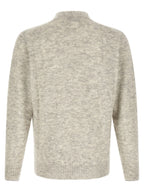 Gray Alpaca Leather Cardigan