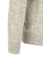 Gray Alpaca Leather Cardigan