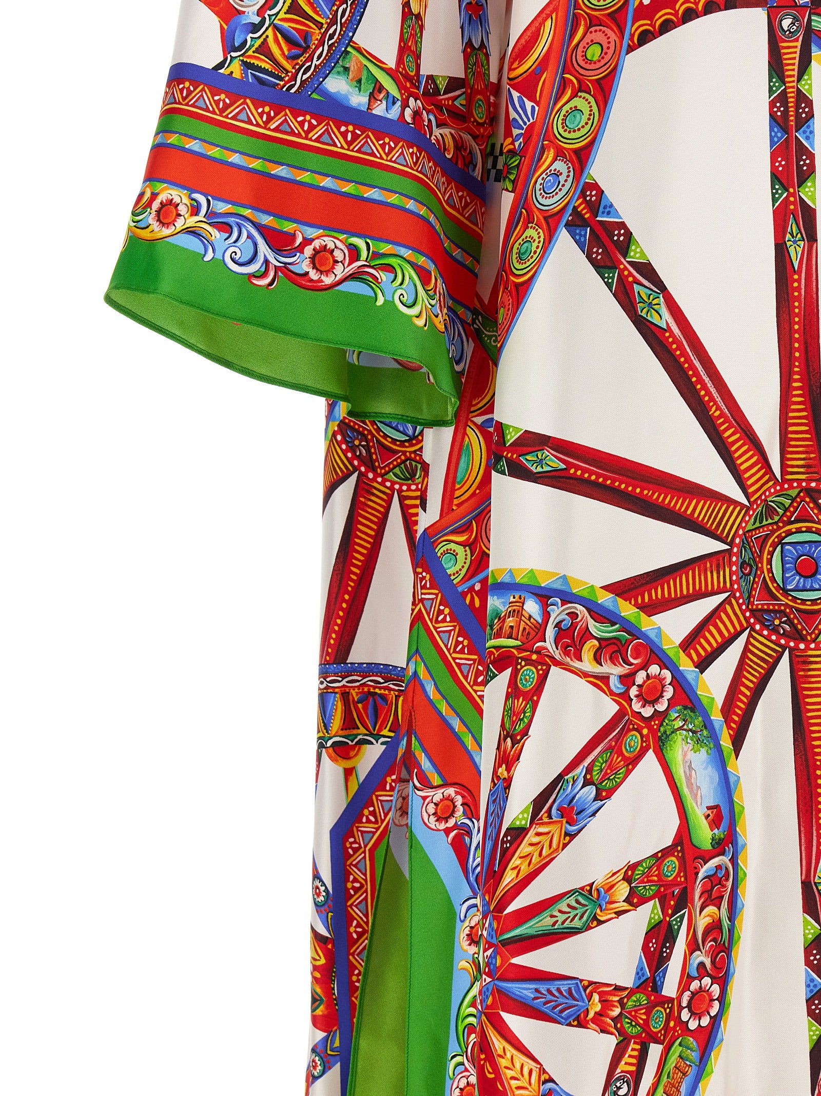 Multicolor Silk Long Dress