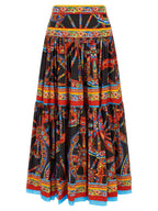 Multicolor Cotton Mini Skirt