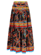 Multicolor Cotton Mini Skirt