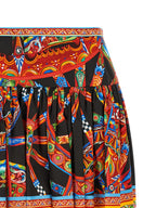 Multicolor Cotton Long Skirt