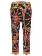 Multicolor Cotton Casual Pants
