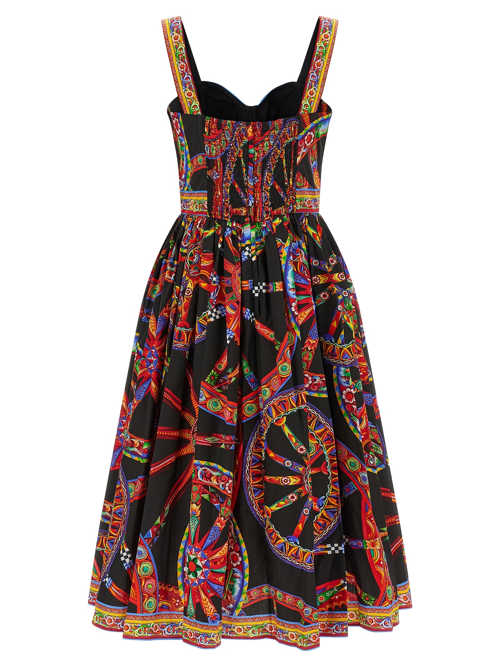 Multicolor Cotton Midi Dress