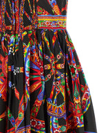 Multicolor Cotton Midi Dress