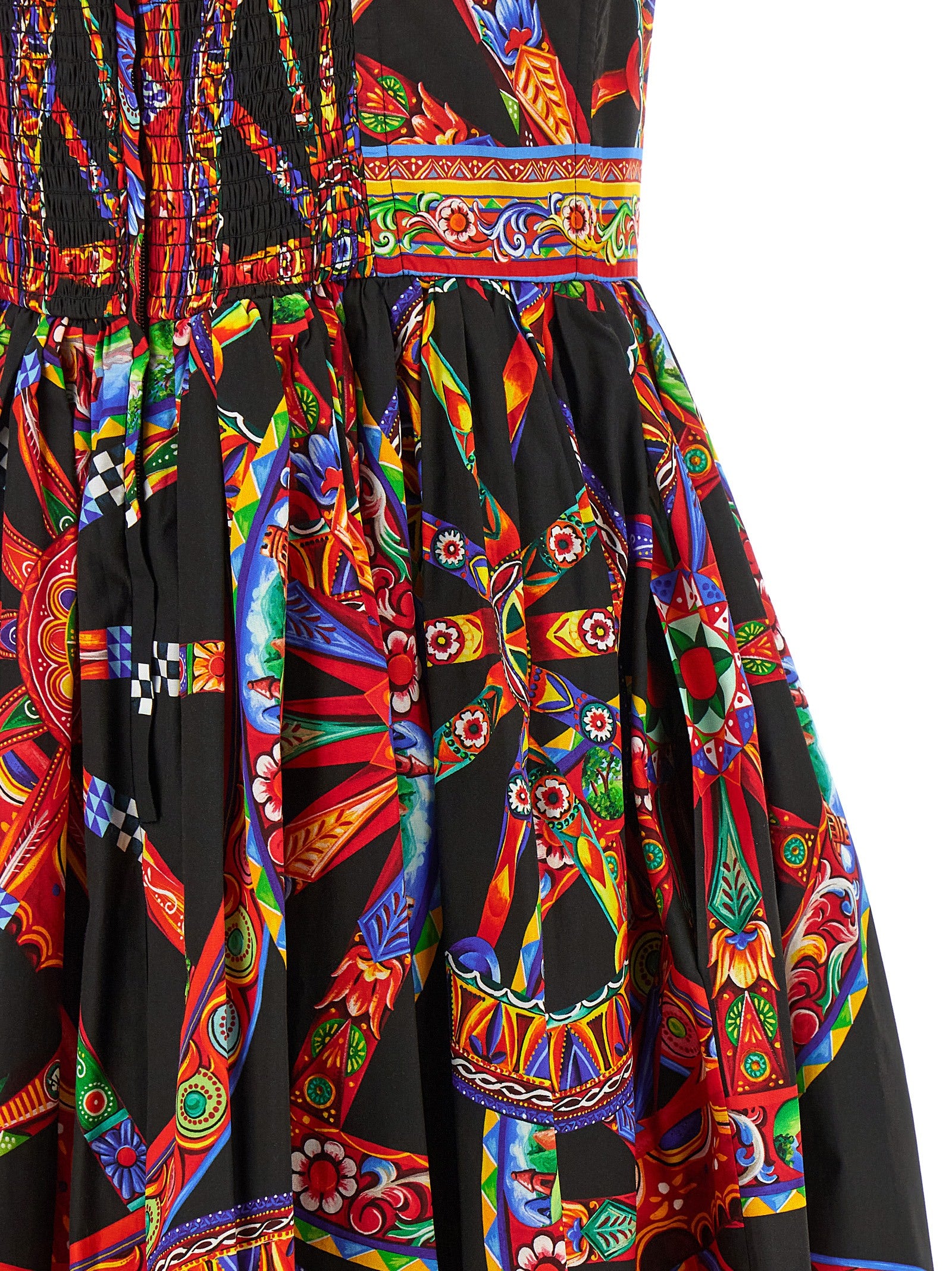 Multicolor Cotton Midi Dress