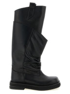 Black Calfskin Over The Knee