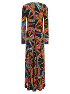 Multicolor Viscose Long Dress