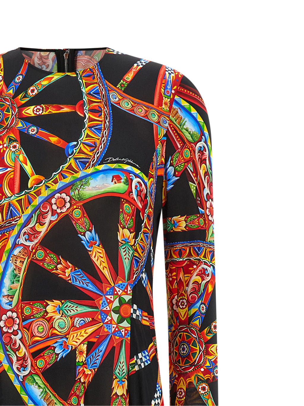 Multicolor Viscose Long Dress