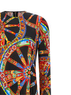 Multicolor Viscose Long Dress