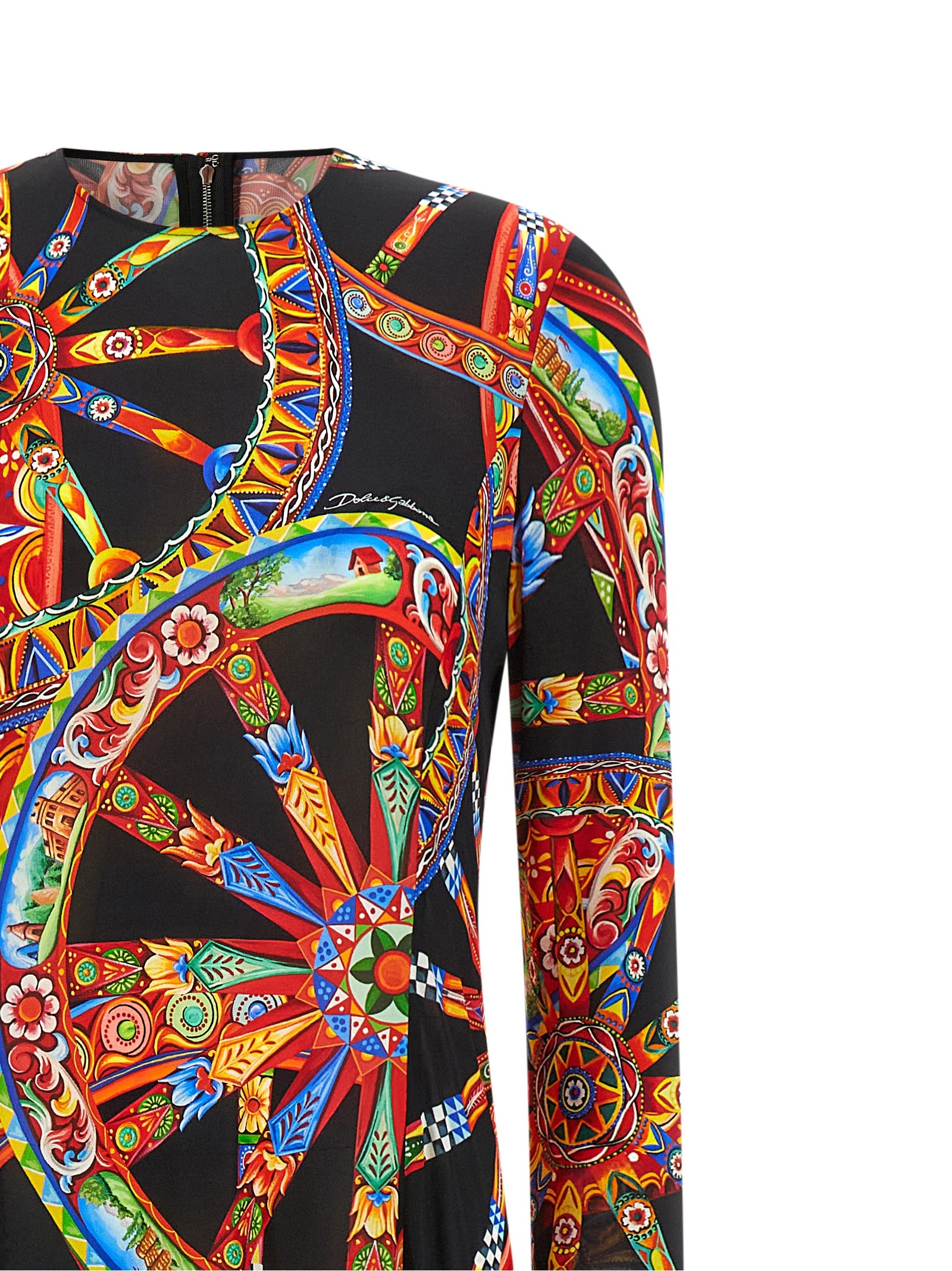 Multicolor Viscose Long Dress