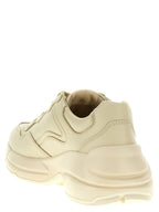 White Calfskin Chunky Sneakers