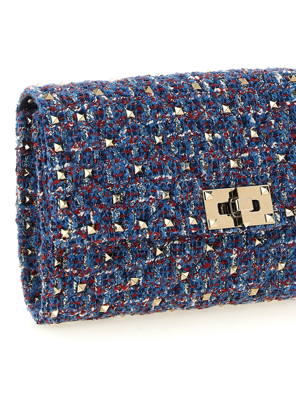 Blue Polyester Crossbody Bag