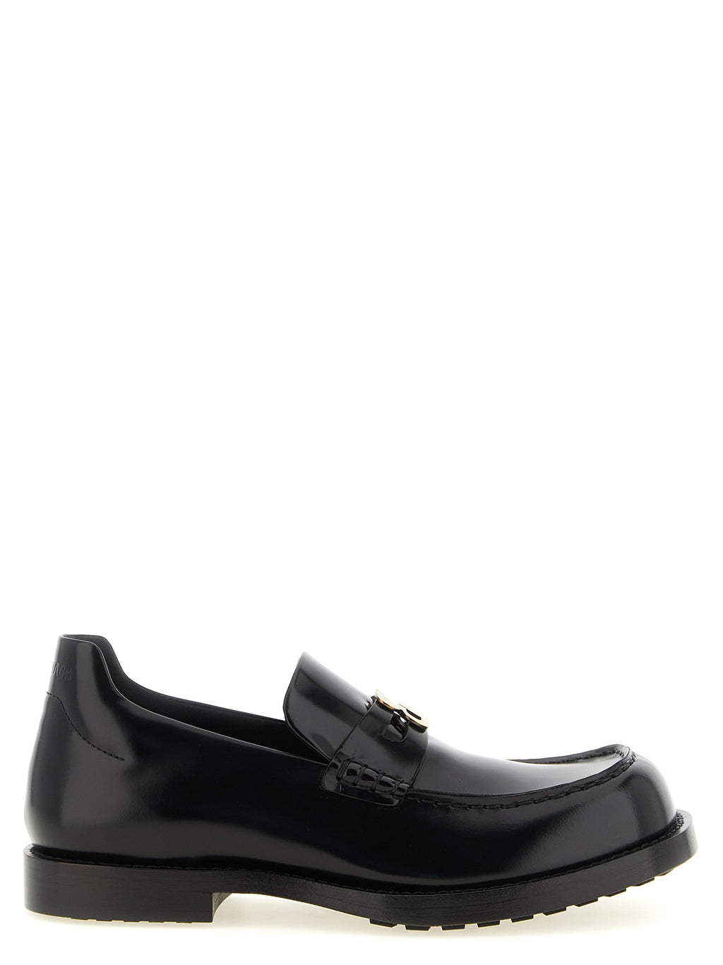 Black Calfskin Slip-On Loafers