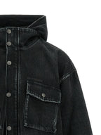 Black Cotton Denim Jacket
