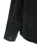 Black Cotton Denim Jacket