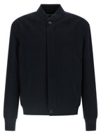 Blue Cashmere Bomber