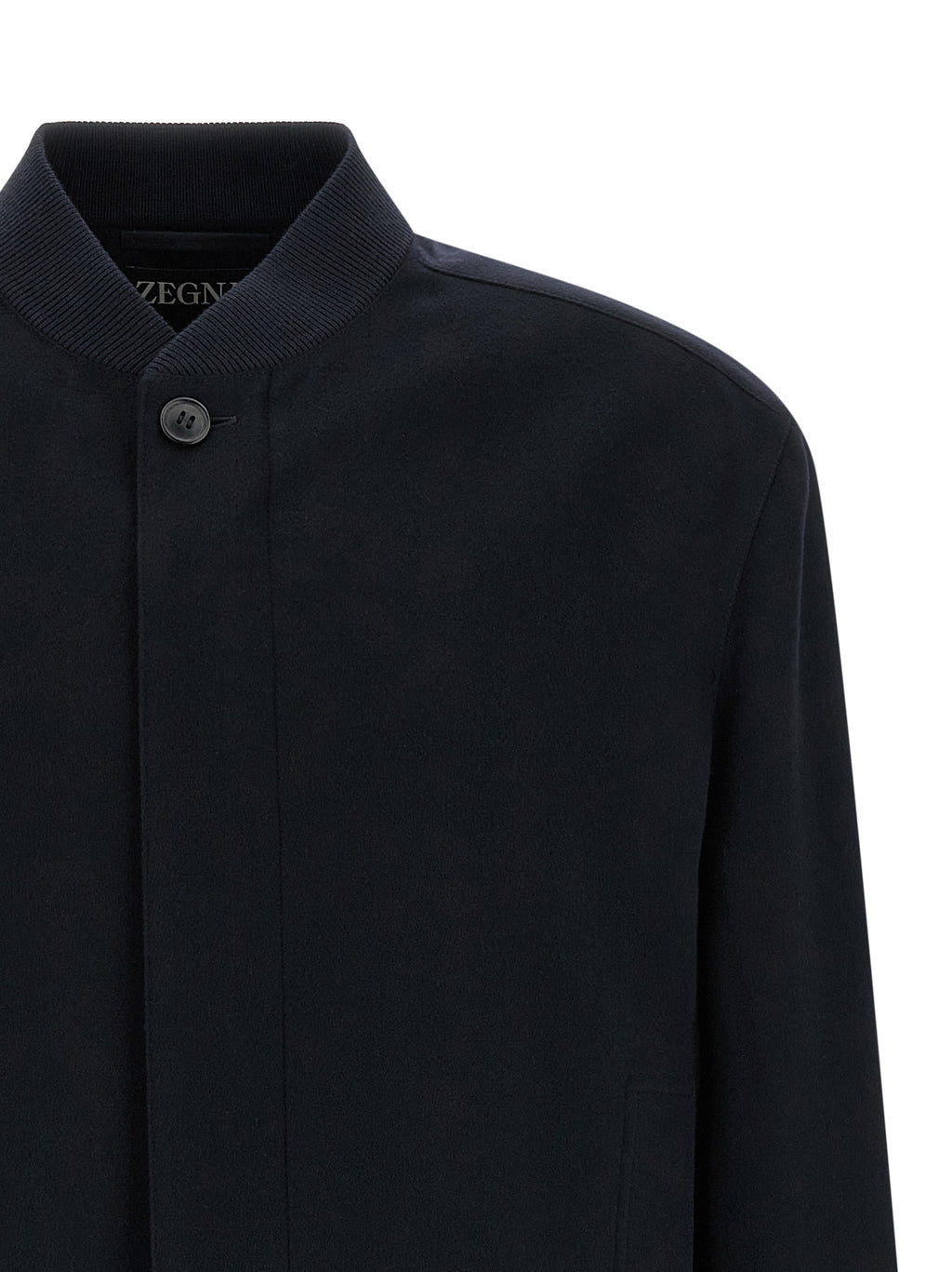 Blue Cashmere Bomber