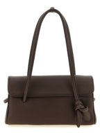 Brown Calfskin Shoulder Bag