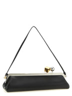 Black Lamb Leather Clutch Bag