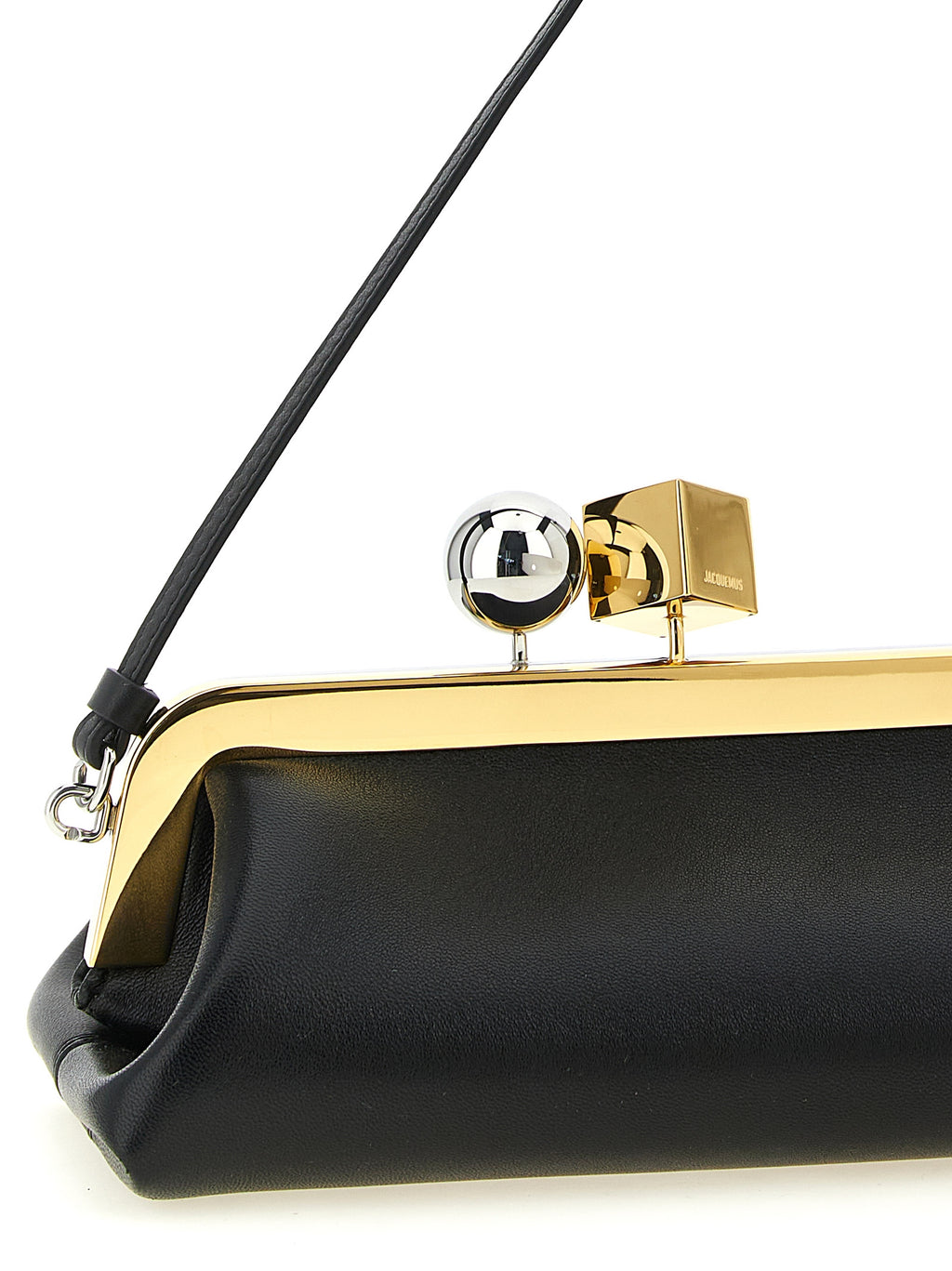 Black Lamb Leather Clutch Bag