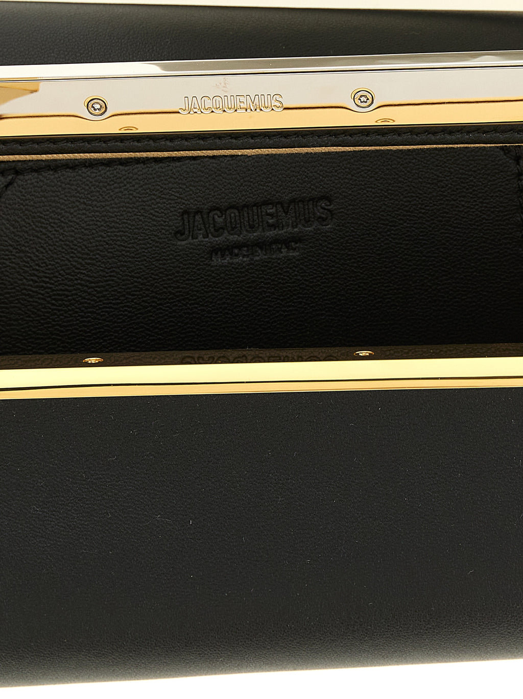 Black Lamb Leather Clutch Bag