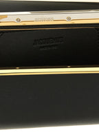 Black Lamb Leather Clutch Bag